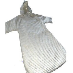Baby Dior sleep sack. Ivory colored sack zips all the way  down the side
